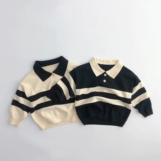 The Striped Polo Sweater - The Tribe of Lion