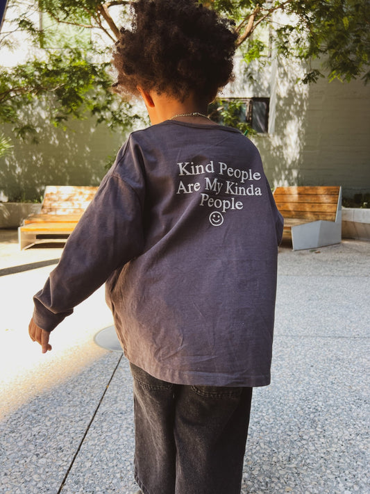 The Kind Tee - The Tribe of Lion - Dark Gray Back View